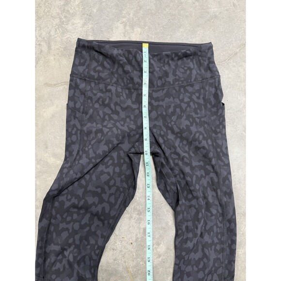 Lululemon Leggings Womens Pace Rival Crop 22" Formation Camo Deep Coal Run. Sz 4 - Picture 3 of 16